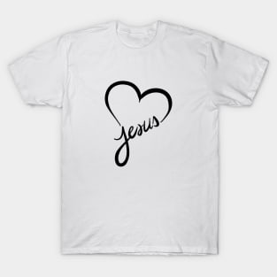 Jesus Heart Mask God Love Cross Believe Trust Faith Bible Christ T-Shirt